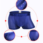 3Pcs Men's Mesh Thin Ice Silk Underwear