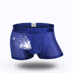 Men's Mesh Thin Ice Silk High-Stretch Comfy Waistband Trunks