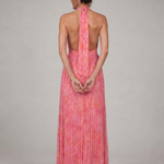 Rosel | Halter Neck Pleated Skirt Maxi Dress
