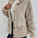 NOVA™ | Double-Sided Velvet Button Cardigan