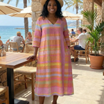 Sybella | Easy Drape Stripe Midi Dress