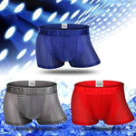 Men's Mesh Thin Ice Silk High-Stretch Comfy Waistband Trunks