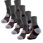 4 Pack Mid-Crew Thick Cushioned Sports Socks