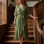 Alanna | Light Drape Midi Dress