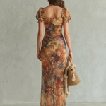 Scarlett | Ruffled Sleeve Slit Midi Dress