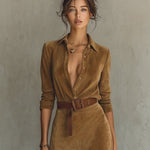 Joanne | Long Suede Dress