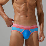 Men’s Spliced Lines Briefs in Ombre