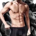 Men's Mesh Thin Ice Silk High-Stretch Comfy Waistband Trunks