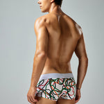 2 Pack Men's Comfortable Breathable Messy Lines Polyester Boxer Briefs