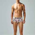 2 Pack Men's Comfortable Breathable Messy Lines Polyester Boxer Briefs