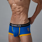 2 Pack Men's Stretch Cotton Breathable Colourway Contrast Trunks