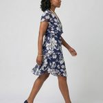 Riley | Subtle Floral Knee Length Dress