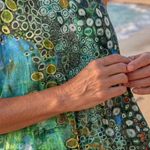 Flora | Ocean Mosaic Midi Dress