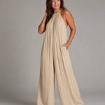 Talia | Pleated Halter Relaxed Jumpsuit