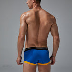 2 Pack Men's Stretch Cotton Breathable Colourway Contrast Trunks