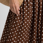 Sorien | Strapless Polka Dot Pattern Midi Dress