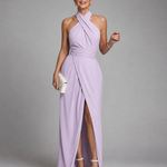 Daphne | Cross-Halter Side-Slit Midi Dress