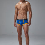 2 Pack Men's Stretch Cotton Breathable Colourway Contrast Trunks