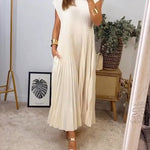 Sophia - Elegant Spliced Pleated Maxi Dress