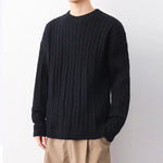 CABLE KNIT CREWNECK SWEATER