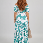 Orelina | Off Shoulder Cutout Waist Maxi Dress
