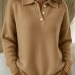 Brooklyn | Soft Knit Polo Sweater