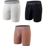 3 Pack Men's Anti-chafing Waffle Boxer Briefs