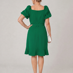 Ruosa | Short Puff Sleeve Side Tie Detail Mini Dress