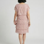 Elizabeth | Poised Dot Line Knee Length Dress