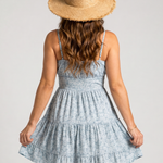 Glevo | Spaghetti Strap Tiered Knee Length Dress