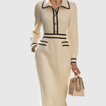 Portia | Tailored Midi Dress with Button Details