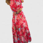 Amaya | Elegant Floral V-neck Dress