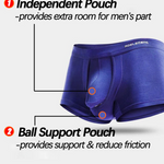 3 Pack Men's Double Pouch Underwear Separate Pouch Modal Trunks