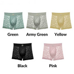 Men's Mid-Rise Sexy Seamless Lace Trunks
