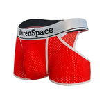 2 Pack Men's Low-Rise Side Vent & Cut-Out Design Breathable Mesh Trunks