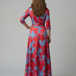 Brya | Cross Wrap Neck Midi Dress
