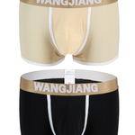 2 Pack Men's U Convex Pouch Trunks With Open Fly