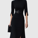 Zaya | Classic Black Midi Dress