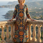 Stevie | Clean Ornate Floral Midi Dress