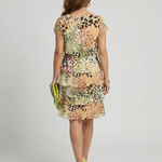 Emily | Structured Abstract Knee Length Dress