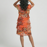 Hannah | Speckled Tier Knee Length Dress