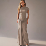 MIRIAM™ – Elegant Wrap Ruched Bodycon Formal Dress