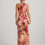 Ella | Halter Floral Print Maxi Dress
