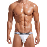 4 Pack Men's Mid-Rise Sexy Comfortable Cotton Jockstrap