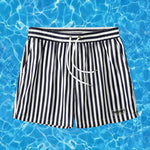 Mens Quick Dry Striped Print Surf Board Short