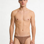 3 Pack Men's Sheer Mesh Solid Color Minimalist Breathable Briefs