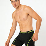 2 Pack Men's Shock-Absorbing Pad High-Stretch Sporty Activewear Tights