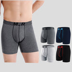 4 Pack Men's Comfortable Cotton Anti-Chafing High Elasticity Sports Boxer Briefs