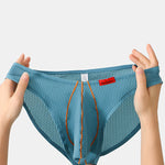 3 Pack Men's Ice Silk High-Elastic Breathable Briefs for Sports