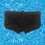 Men's Black Sheer Mesh Expanded Pouch Swim Shorts & Trunks